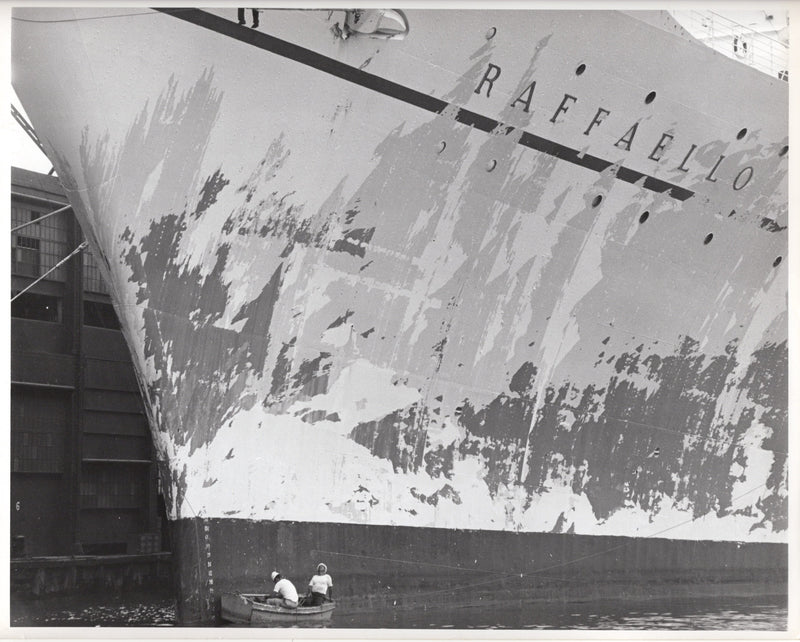 RAFFAELLO: 1965 - Eight large format maiden arrival photos at New York
