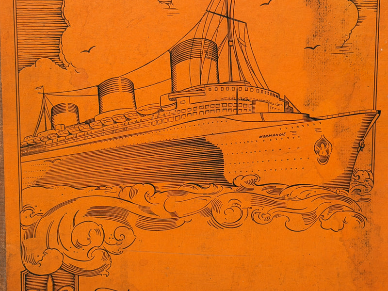 NORMANDIE: 1935 - Circa 1935 NORMANDIE school notebook