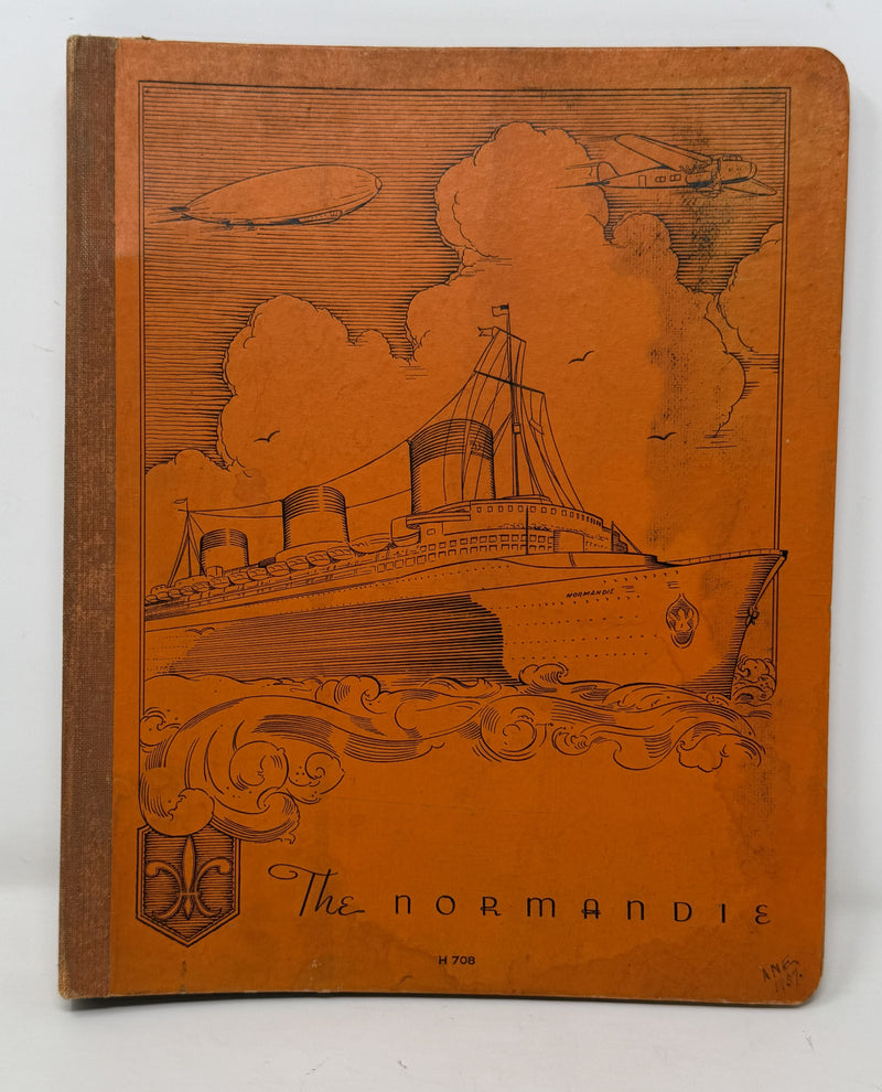 NORMANDIE: 1935 - Circa 1935 NORMANDIE school notebook