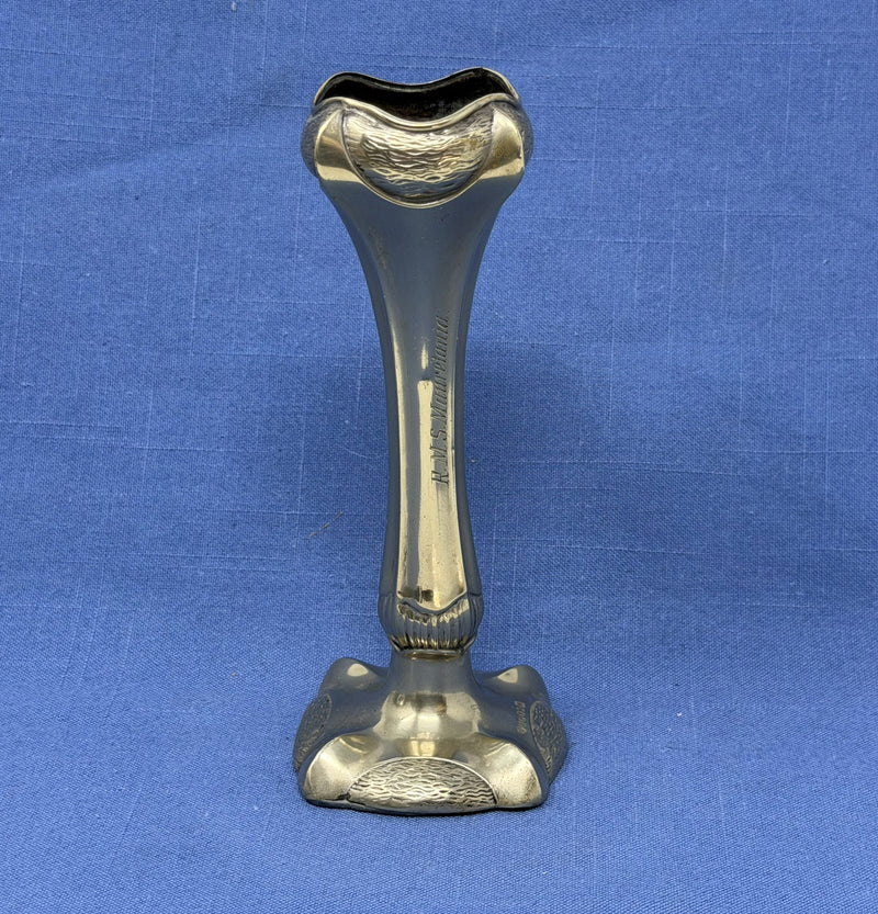 MAURETANIA: 1907 - Silverplated art nouveau vase