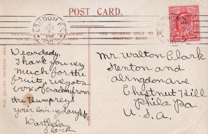 CARONIA: 1905 - Silk postcard from 1908