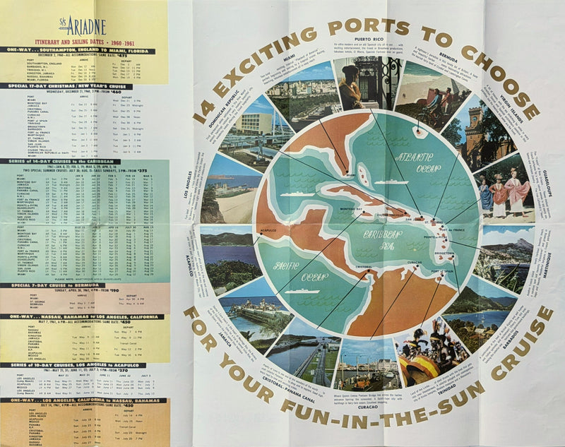 ARIADNE: 1951 - Interiors, plans & cruises for 1960-61