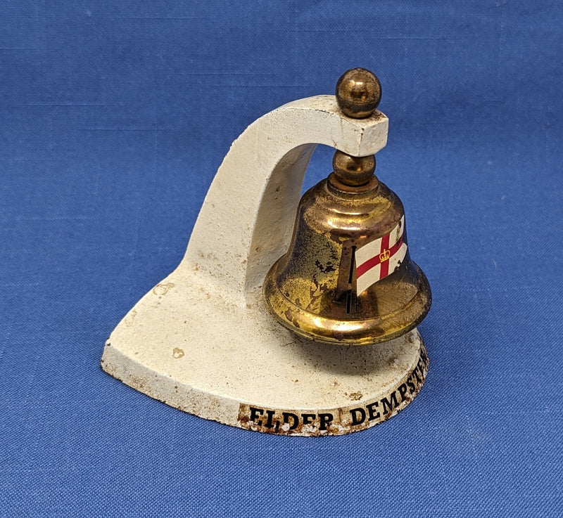 Various Ships - Elder Dempster Line souvenir bell w/ cast iron stand
