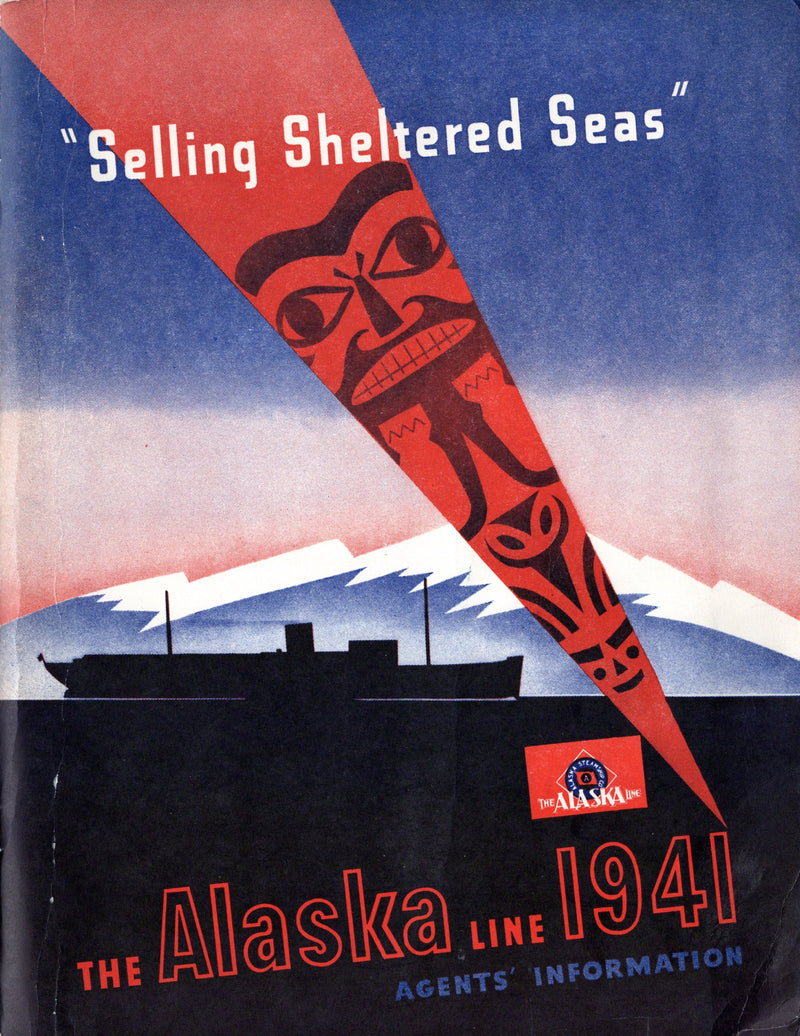 Various: pre-war - 1941 Alaska Line deluxe agency guide w/ color plans & big map