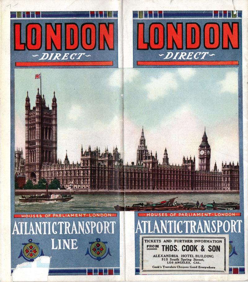Various: pre-war - Circa 1915 Atlantic Transport Line fleet interiors brochure