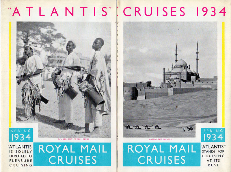 ATLANTIS: 1913 - Mediterranean cruises w/ deck plans spring 1934