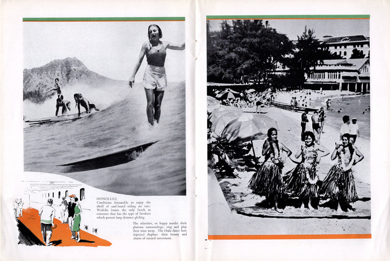 ATLANTIS: 1913 - Winter Cruise to Hawaii 1936 deluxe brochure