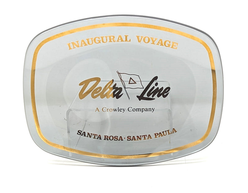 SANTA ROSA & SANTA PAULA: 1962 - Delta Line inaugural voyage dish w/ gold trim from 1983