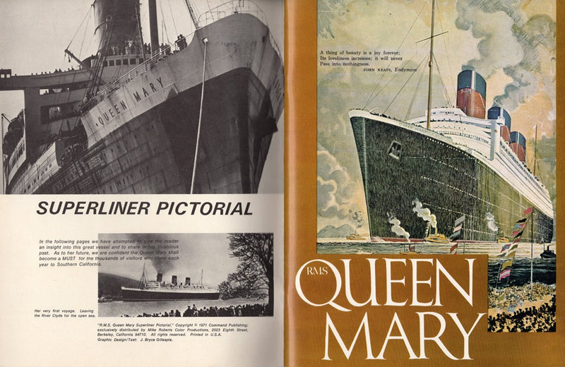 QUEEN MARY: 1936 - "RMS QUEEN MARY Superliner Pictorial: The Factual Story of a Great Ship"
