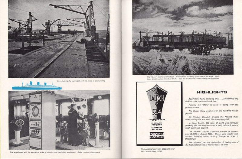 QUEEN MARY: 1936 - "RMS QUEEN MARY Superliner Pictorial: The Factual Story of a Great Ship"
