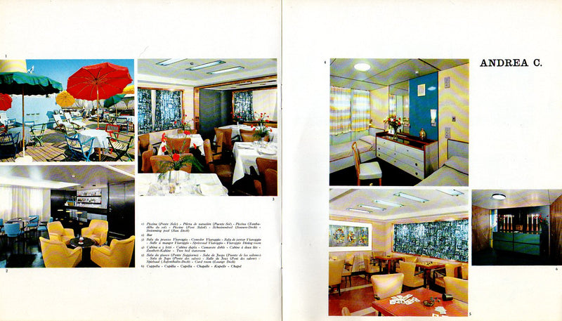 ANDREA C: 1942 - Color interiors brochure w/ deck plans