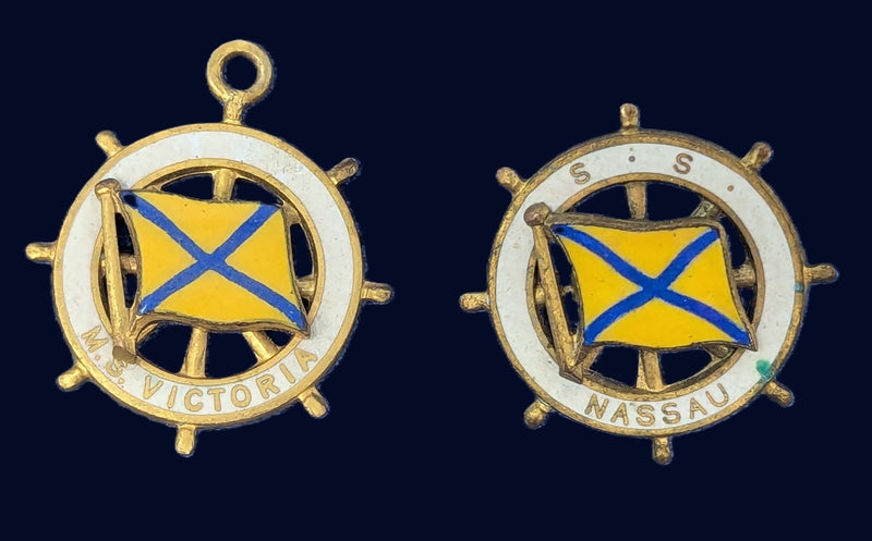 NASSAU & VICTORIA - 4 gift shop pins & medallions