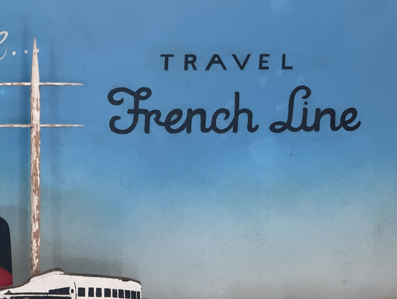 FLANDRE: 1952 - Large 3-D travel agency display w/ ship cut-out & lighting