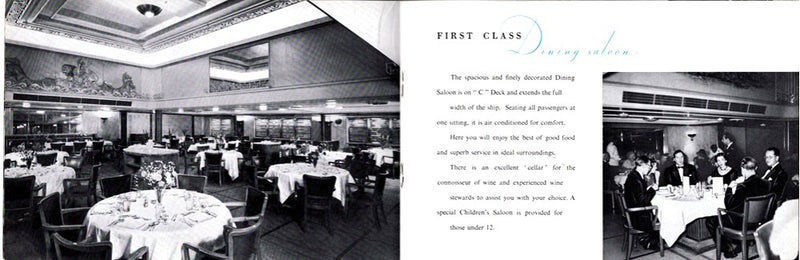 KENYA & UGANDA - First  & Tourist class interiors brochure from 1958