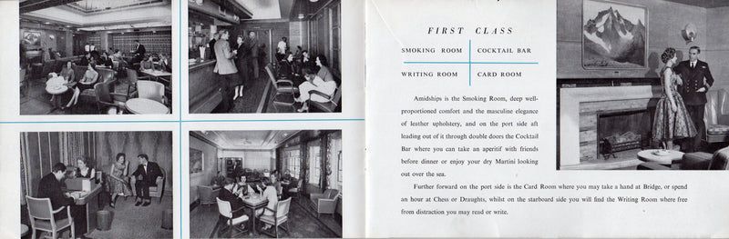 KENYA & UGANDA - First  & Tourist class interiors brochure from 1958