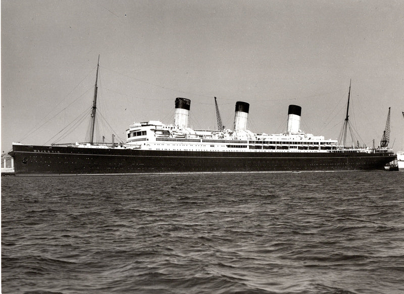 MAJESTIC: 1922 - Stewart Bale photo of lay-up at Southampton