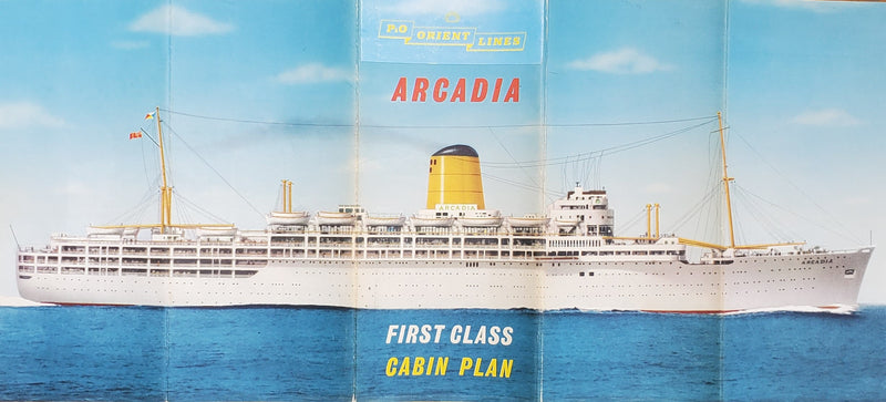 ARCADIA: 1954 - Deluxe First & Tourist deck plans w/ interiors from 1950s-60s