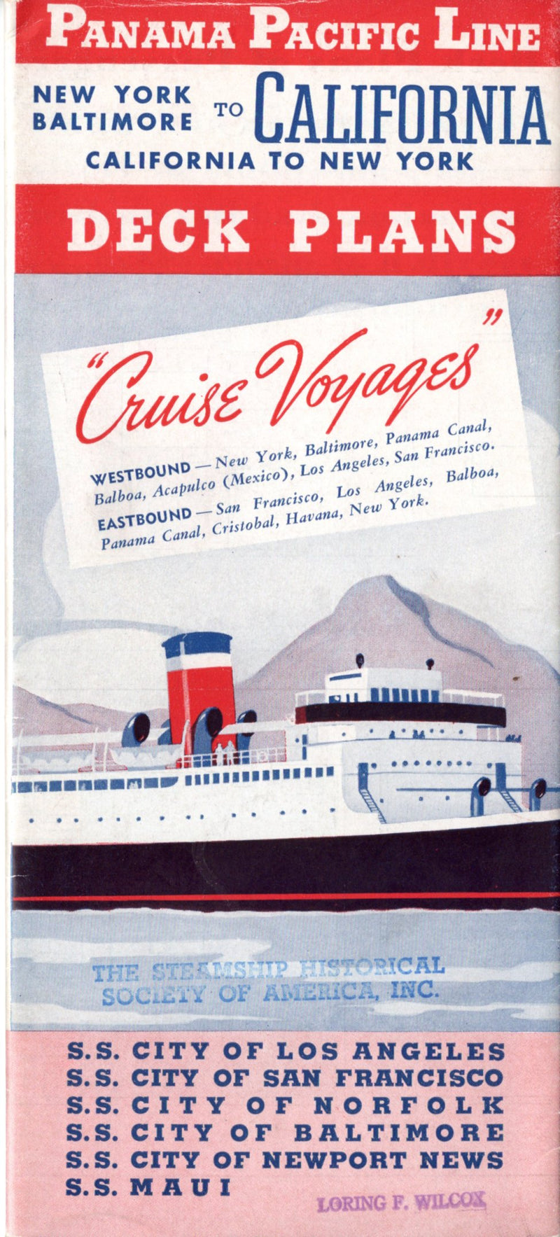 Various: pre-war - Panama Pacific's last gasp - 1939 fleet plans & interiors