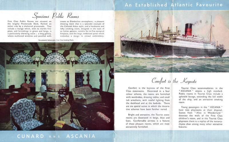 ASCANIA: 1925 - Color interiors brochure circa 1950