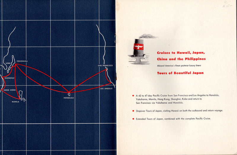 PRESIDENT WILSON & PRESIDENT CLEVELAND - Deluxe 1949 interiors brochure