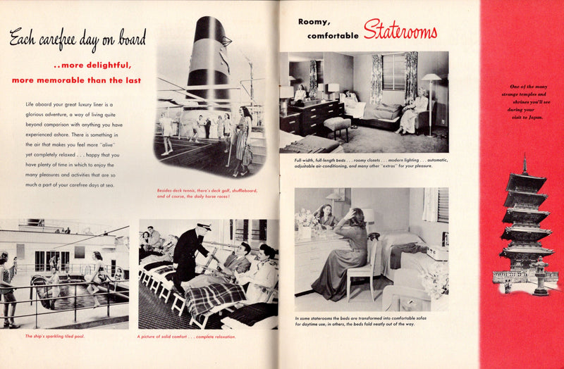 PRESIDENT WILSON & PRESIDENT CLEVELAND - Deluxe 1949 interiors brochure
