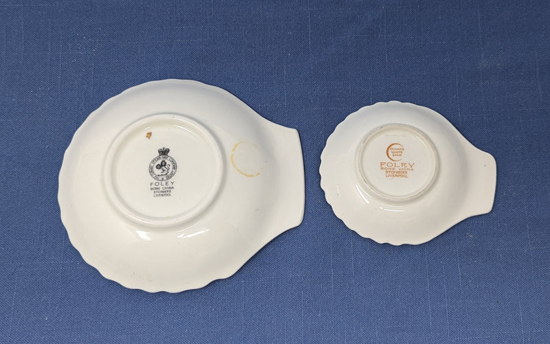 Various Ships - 2 Cunard Foley shell dishes