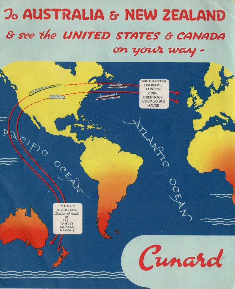 Various Ships - 1950s Australia & New Zealand via Cunard (+ train trip & more ships)