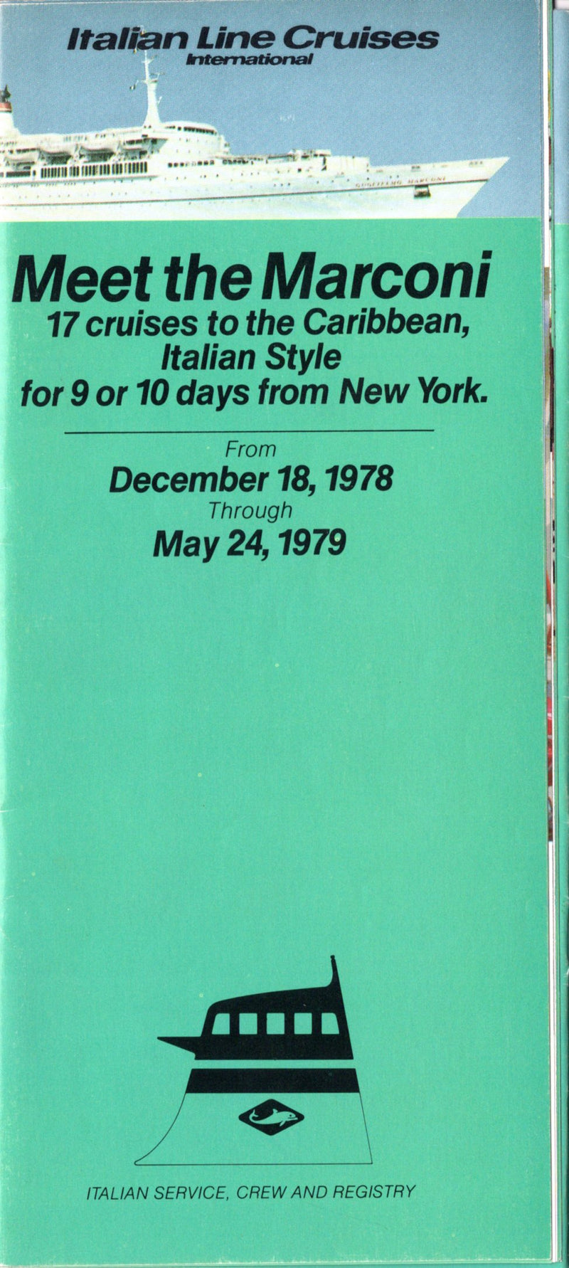 MARCONI: 1963 - "Meet the MARCONI" 1978 New York brochure