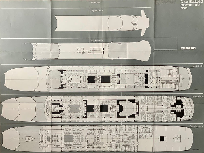QE2: 1969 - Pre-maiden voyage deck plan from July 1968