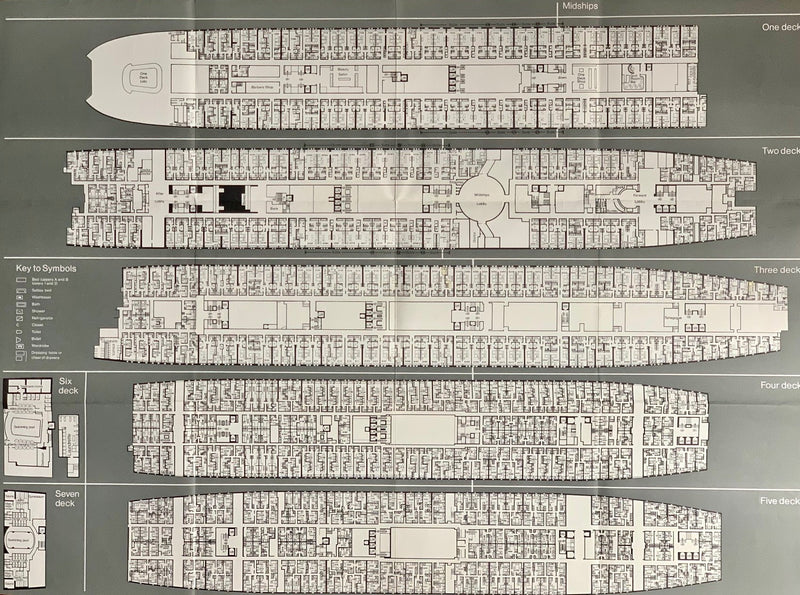 QE2: 1969 - Pre-maiden voyage deck plan from July 1968