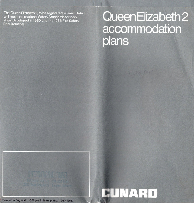 QE2: 1969 - Pre-maiden voyage deck plan from July 1968