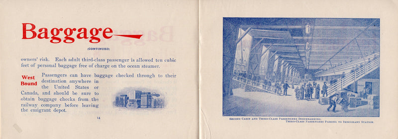 Various: pre-war - 1880s/90s American Line Philadelphia info booklet for immigrants