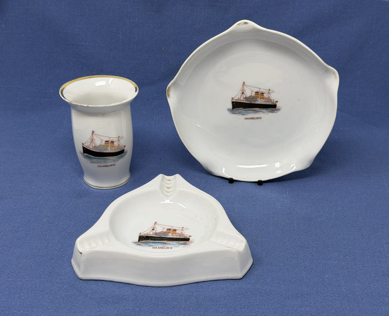 HAMBURG: 1926 - 3 porcelain portrait souvenirs