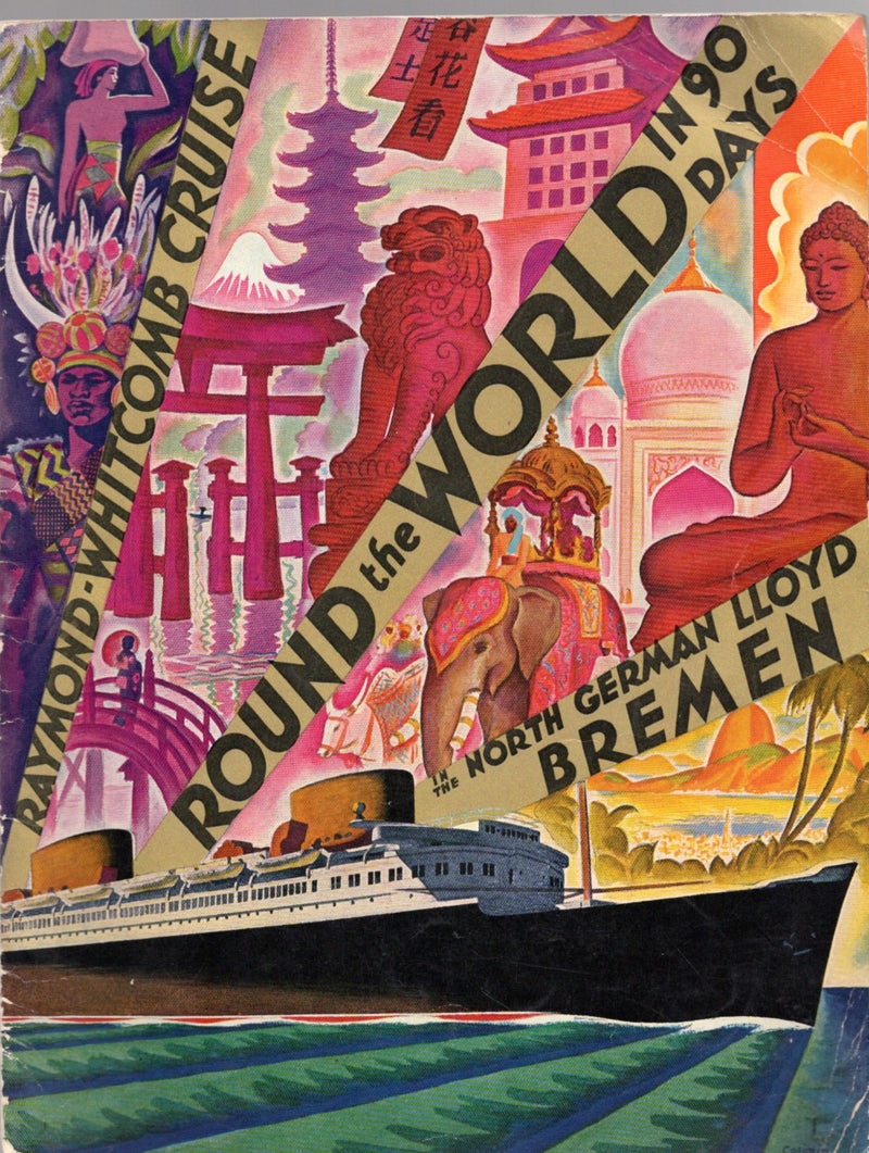 BREMEN: 1929 - Deluxe World Cruise brochure from 1938