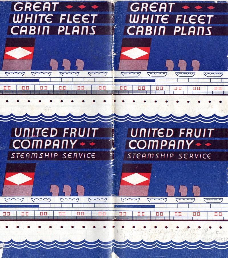 Various: pre-war - 1930s United Fruit Co. fleet deck plans brochure w/ 28 ships