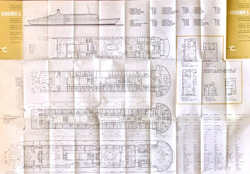 EUGENIO C: 1966 - Full ship tissue deck plan