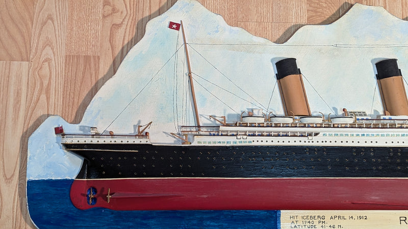 TITANIC: 1912 - Detailed, custom-made, 60" long, 3-D starboard profile model