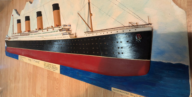 TITANIC: 1912 - Detailed, custom-made, 60" long, 3-D starboard profile model