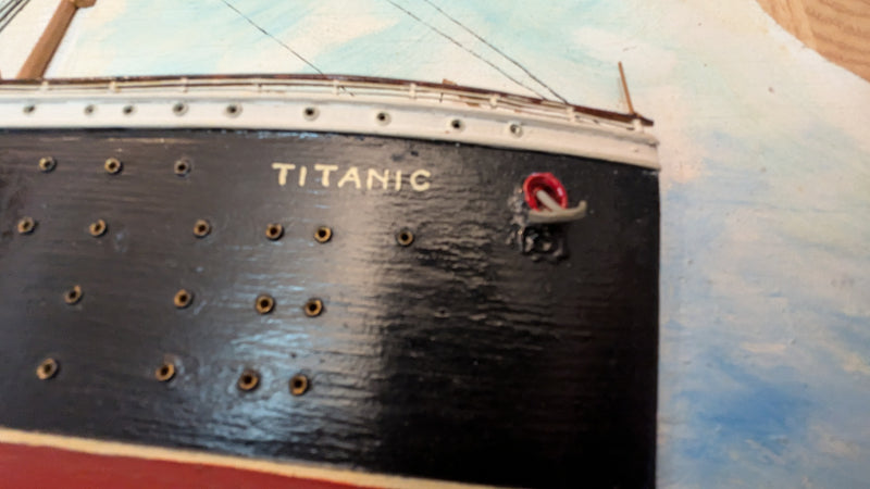 TITANIC: 1912 - Detailed, custom-made, 60" long, 3-D starboard profile model