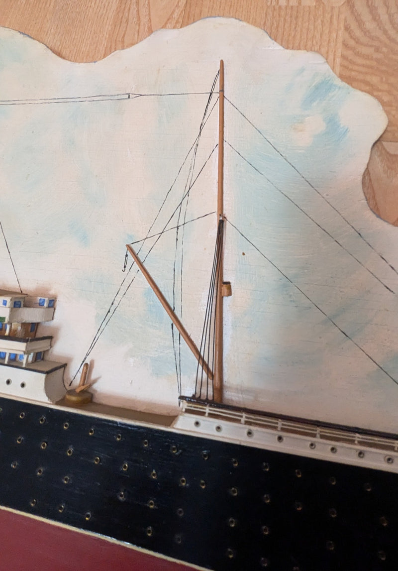 TITANIC: 1912 - Detailed, custom-made, 60" long, 3-D starboard profile model