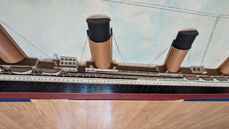 TITANIC: 1912 - Detailed, custom-made, 60" long, 3-D starboard profile model