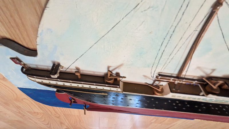 TITANIC: 1912 - Detailed, custom-made, 60" long, 3-D starboard profile model