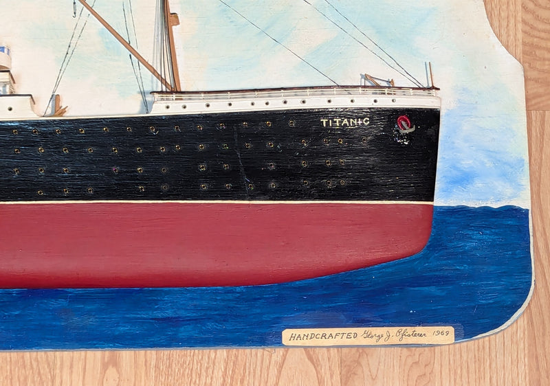 TITANIC: 1912 - Detailed, custom-made, 60" long, 3-D starboard profile model