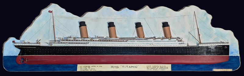 TITANIC: 1912 - Detailed, custom-made, 60" long, 3-D starboard profile model