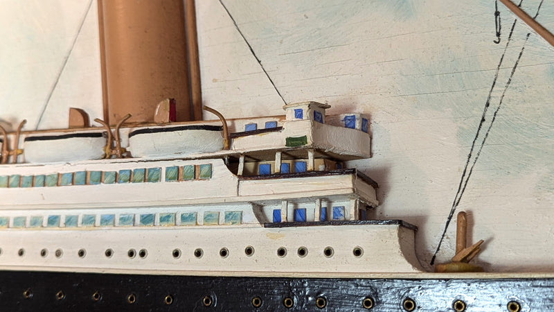 TITANIC: 1912 - Detailed, custom-made, 60" long, 3-D starboard profile model