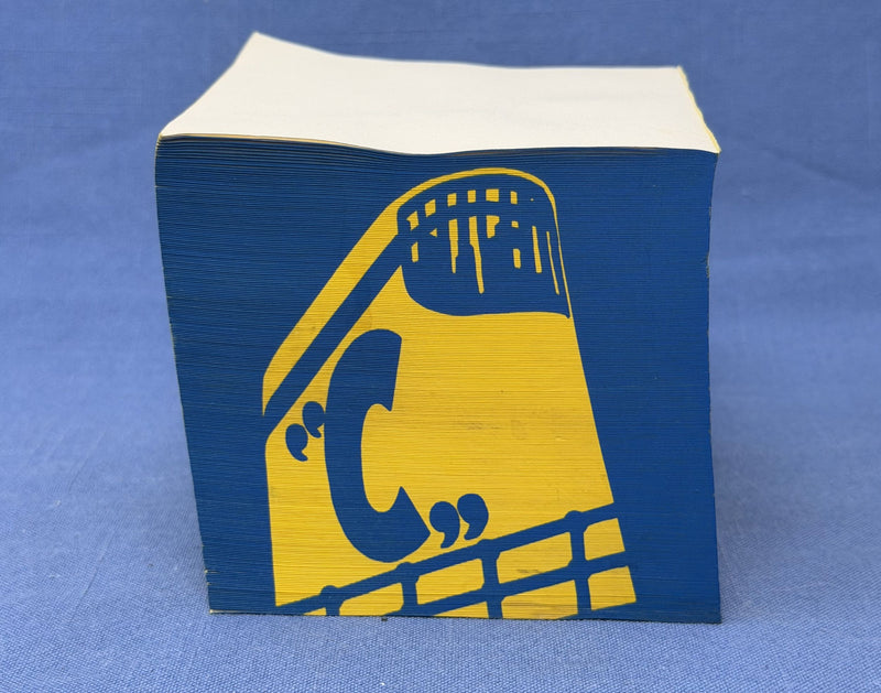 Various Ships - 4" cube of well-traveled Costa note paper