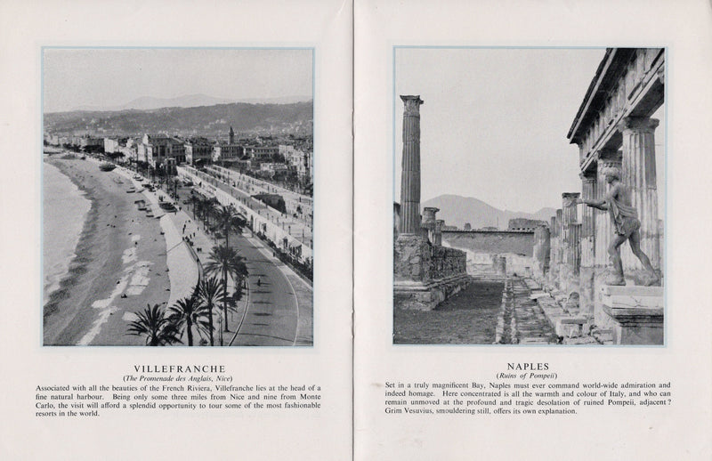 ASTURIAS: 1926 - Brochure & separate deck plan for 1935 cruises