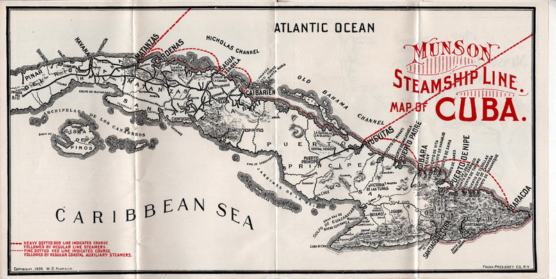 Various: pre-war - 1899 Munson Line Cuban services & fleet brochure