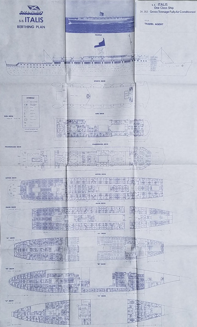 ITALIS: 1940 - Final gasp deck plan of a once-great liner