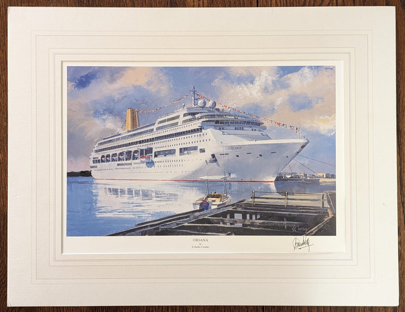 ORIANA: 1995 - Professionally matted print signed by artist Harley Crossley